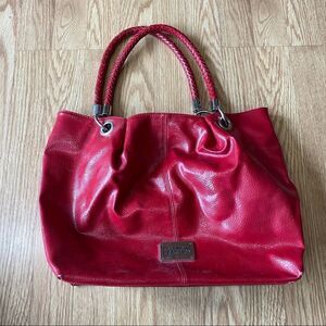 Kenneth Cole Reaction Red Purse with Silver Accents